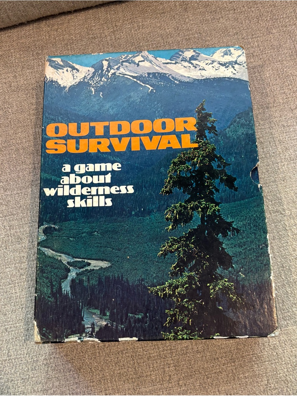 Outdoor Survival Board Game 1972 Avalon Hill Wilderness Skills Used/Half-punched